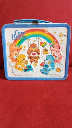 Vintage 1983 Care bears lunch box with thermos. See our other great vintage art antiques jewelry sports fishing lures comic books Furniture wrist watc