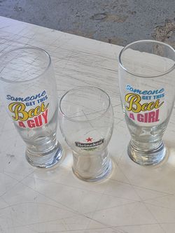 Beer glasses. 3 for price of 10