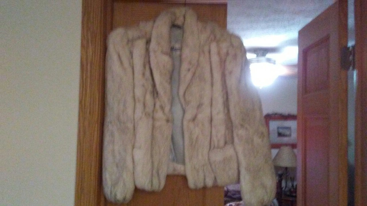Rabbit fur coat