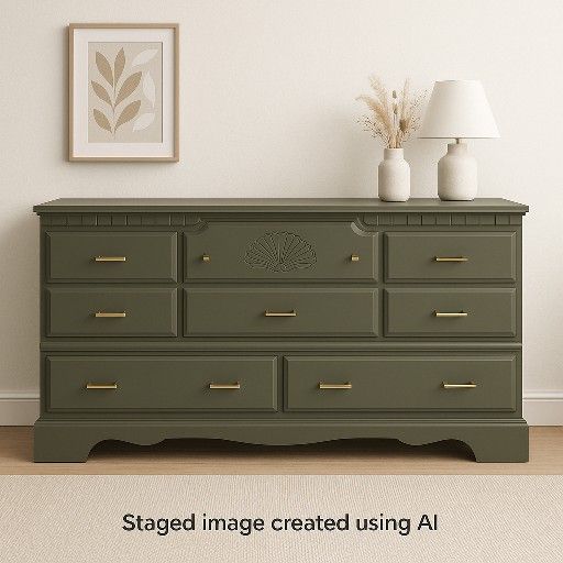 Wood lowboy dresser