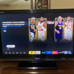 32” SHARP AQUOS TV W/ AMAZON FIRE STICK & DIGITAL ANTENNA