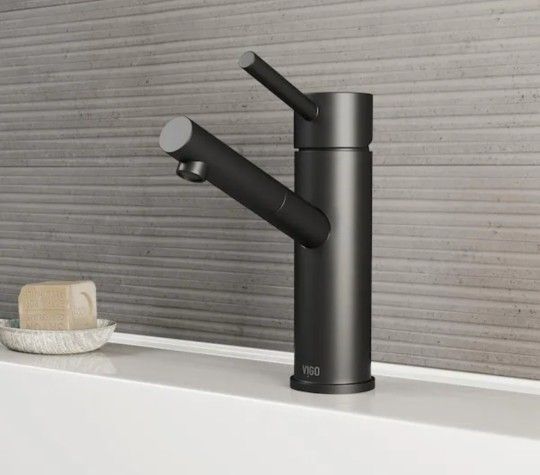 Vigo Noma Single Handle Bathroom Faucet Matte Black VGO1009MB