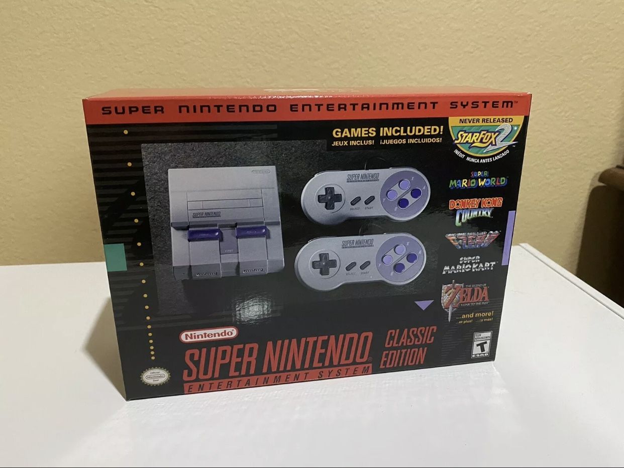 Authentic SNES Super Nintendo Classic Mini Super Entertainment System 21 Games New Nintendo Super Entertainment Handheld System SNES Classic Edition