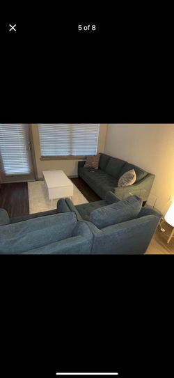 For Sale Havertys Blue Furniture, Table And Area Carpet