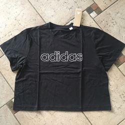 NWT Adidas ladies Logo Tshirt Size L