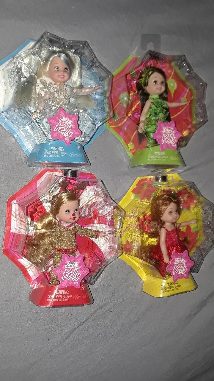 2007 Barbie Kelly Happy Holidays 4 Piece Set