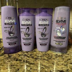 set of 4 loreal volume filler- shampoo & conditioner set•12.6oz•all for $12