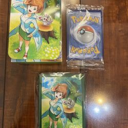 Pokemon Professor Juniper Lot 1 Deck Box, Promo Pack & 65 ct Sleeves! New!