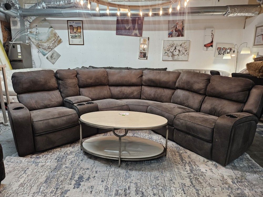 Gray Powered Reclining Sectional