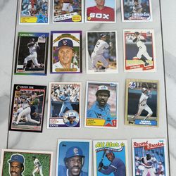 Andre Dawson. Carlton Fisk MLB HOF Baseball Card Lot Hall Fame Cubs Expos White Sox Chicago Montreal 