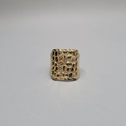 10K Yellow Gold Nugget Ring (Size 10 & 1/2)