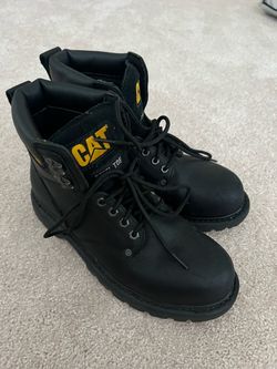 CAT Caterpillar Black Steel Toe Work Boots