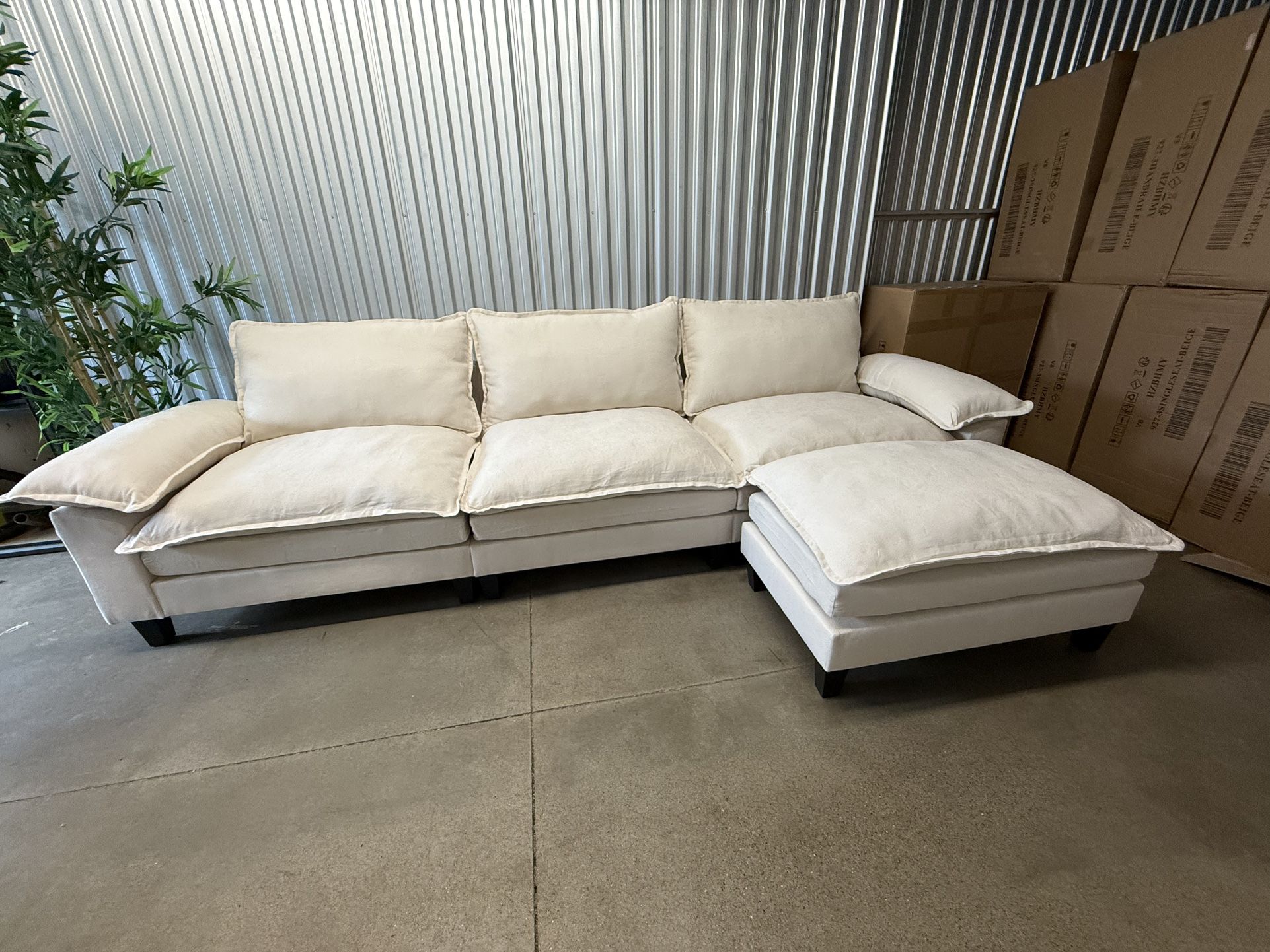 Brand New In Box 📦 Sectional Couches Sofas Beige-gray