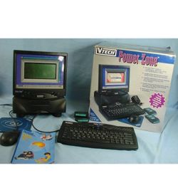 Rare Vintage VTech Power Zone Plus Desktop Computer Kids Laptop WORKS 2001 CIB