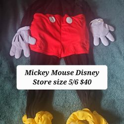 Mickey Mouse Disney Store Costume Size 5/6