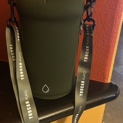 New 74oz Half Gallon Water Bottle With Sleeve And Carry Strap. Army Green 