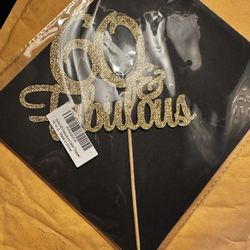 60 Cake Topper NEW ! 