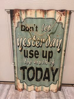 Large Rustic Farmhouse Metal Wall Sign – 32" x 20"