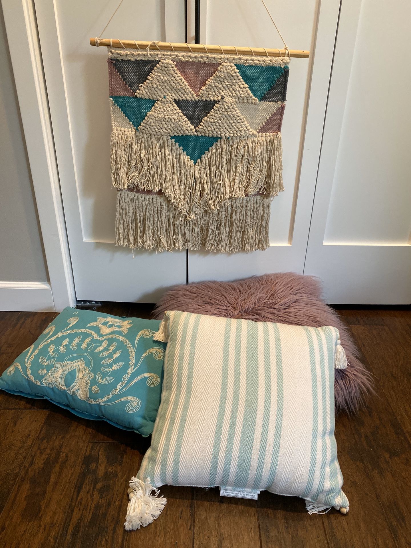 Pillows & Macrame Wall Hanging