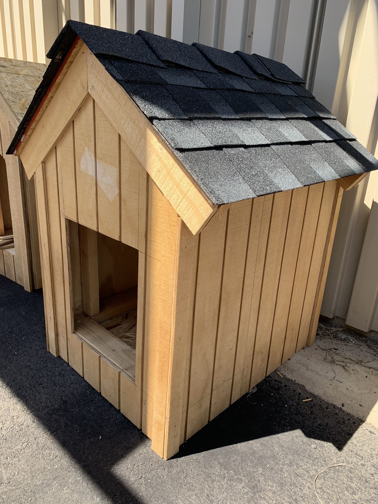 Wooden dog house