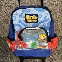 Vintage Kids Bob The Builder Rolling Backpack 
