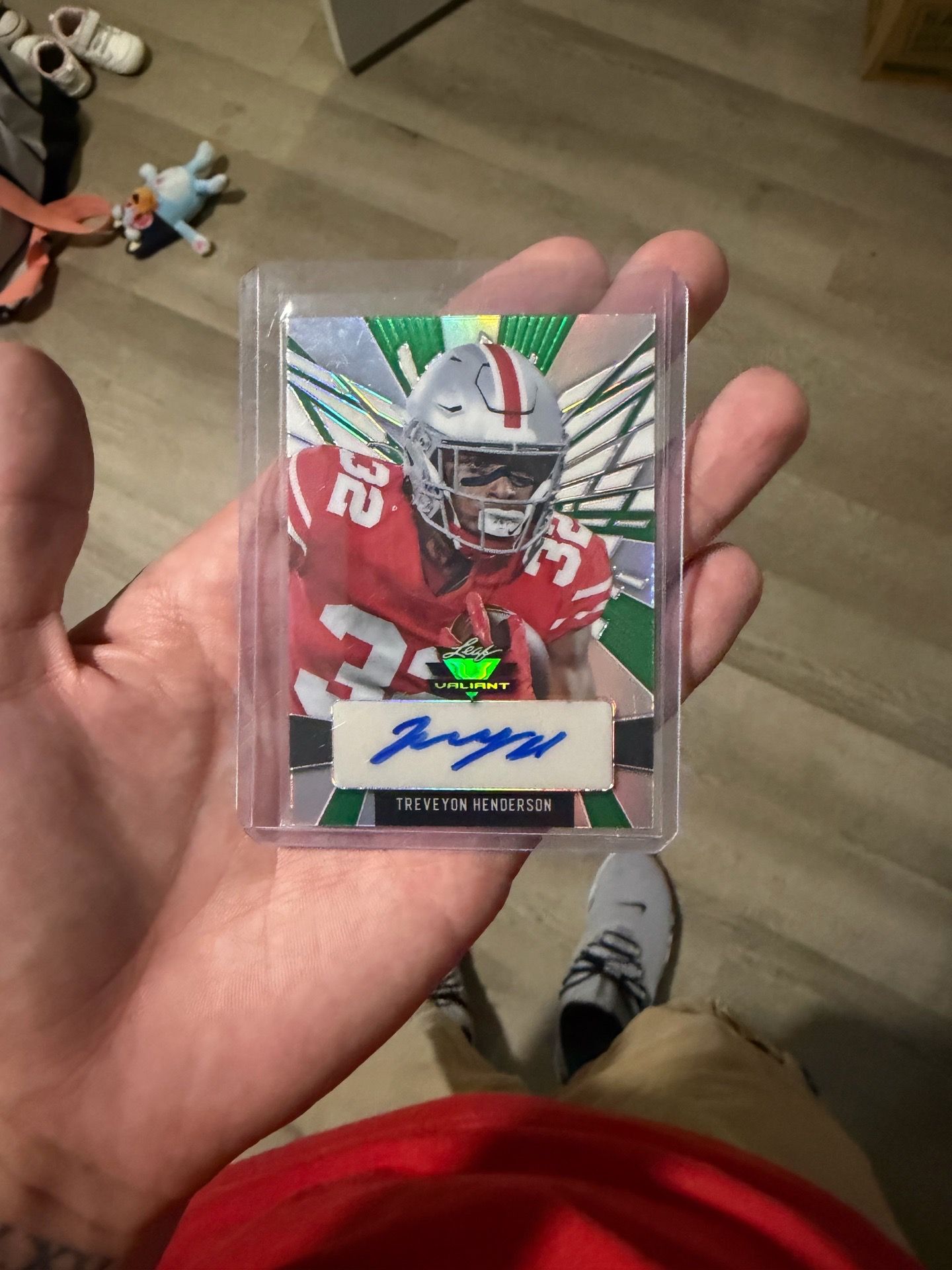 2022 Leaf Valiant Patriots Rookie Treveyon Henderson Auto /40