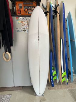 7’2” - 2+1 ( Single Fin+ Side Bites) Anvil Mid Length Surfboard Similar to CI Mid