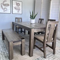 Wood Dining Table set | Living Spaces 