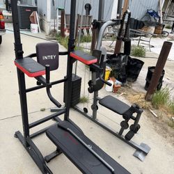 Bench Press + Weight Pull Up Bar Set Marcy