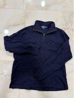 Polo Ralph Lauren Blue 1/4 Zip Pullover Long Sleeve Cotton Men Size XL