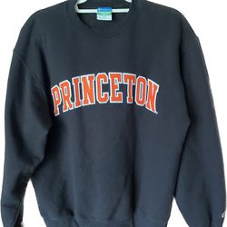 Princeton Embroidered Champion Eco Fleece Black Crewneck Sweatshirt Men’s Medium