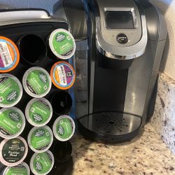Keurig Coffee Machine With The Coffee Holder 