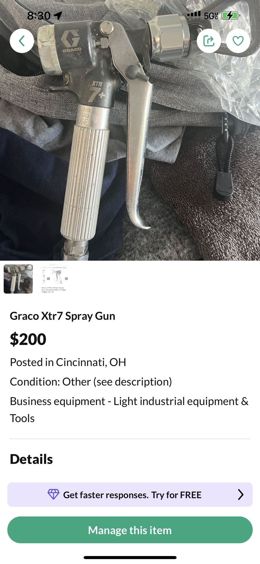 Graco Xtr7 Spray Gun