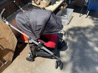 Red and Black Urbini Stroller, Single Rider