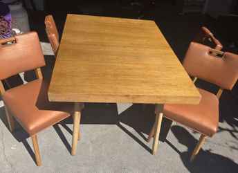 Table W 4 Chairs Mesa Con Sillas