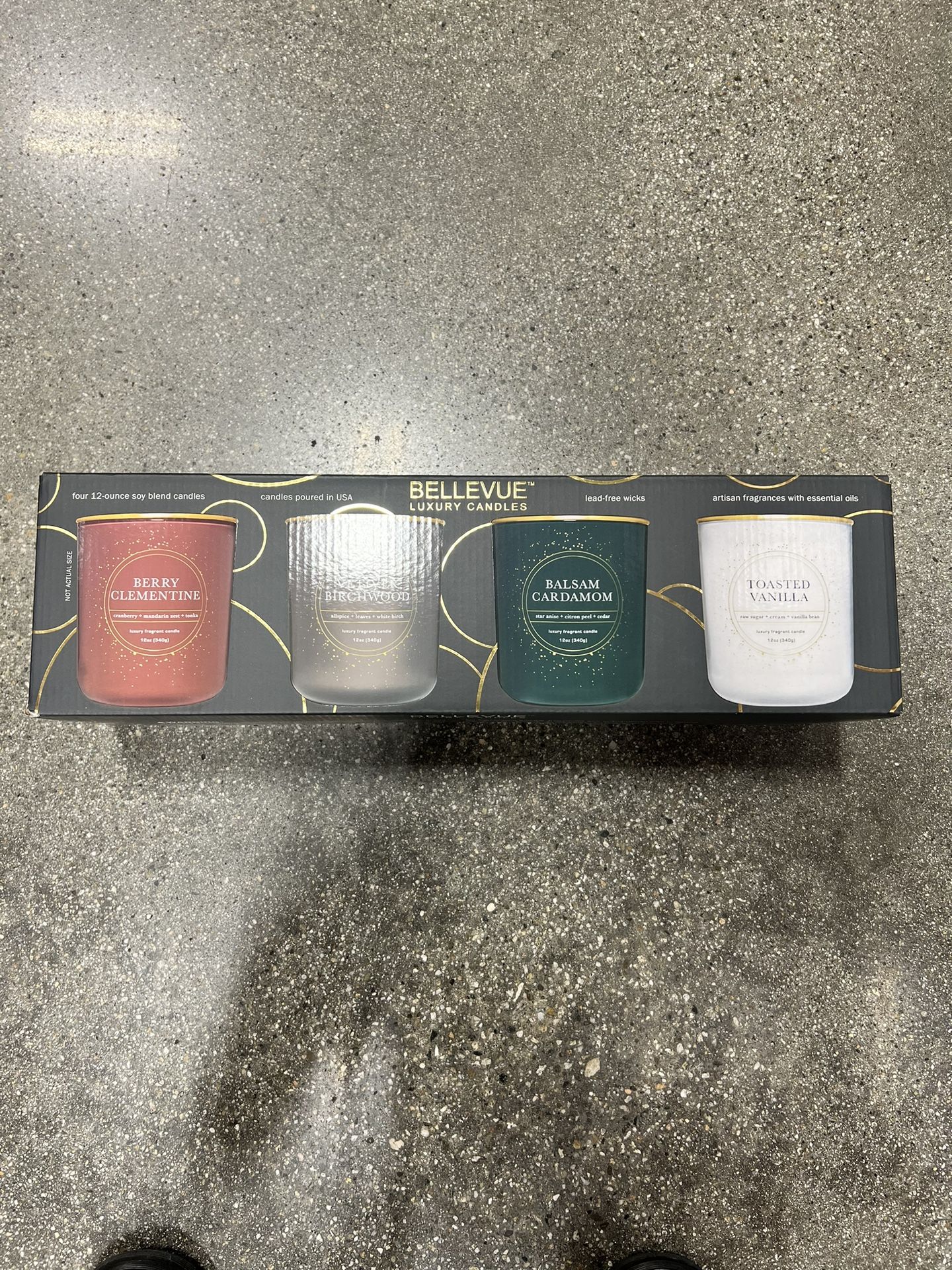 Bellevue Luxury Candles, 12oz, 4-pack