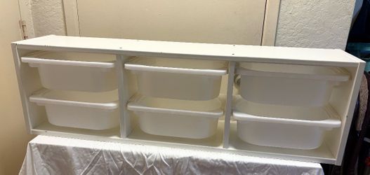 IKEA White Trofast Wall Storage