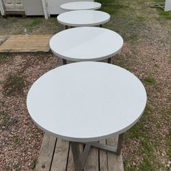 Round quartz tables 