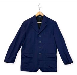 Vtg Cantarelli Italy Womens Blazer Jacket 4 Button 100% Cotton Sz 16 Y2K Old Mon