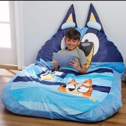 Bluey Kids Oversized Floor Lounger Memory Foam Pillow & Chair 47"X69" New Open Boxx