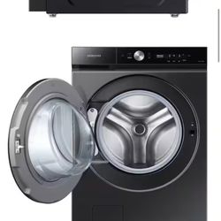 Bespoke 5.3 cu. ft. Ultra-Capacity Smart Front Load Washer in Brushed Black with Super Speed Wash and AI Smart Dial