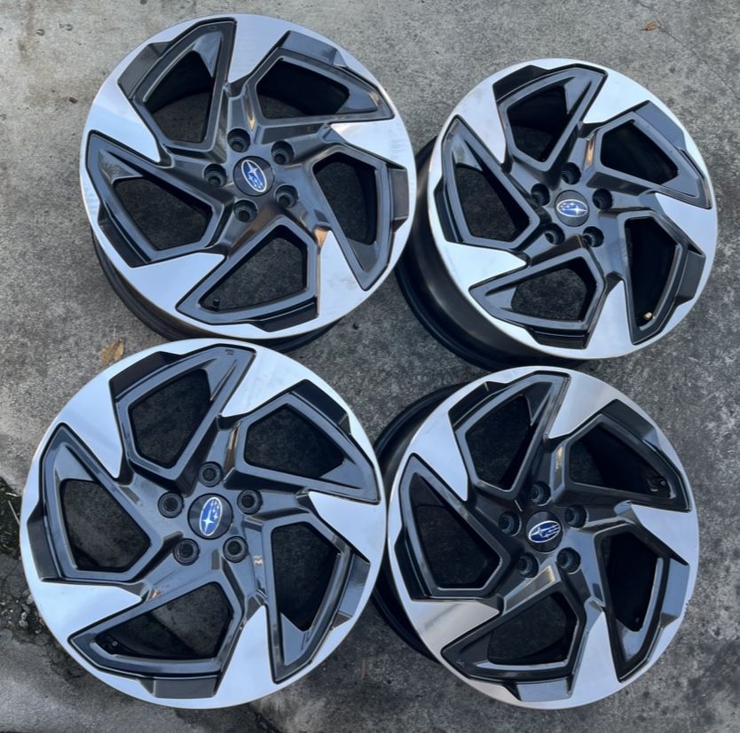 4 - 18x7 5x100 5x3.94 Stock Enkei Subaru Forester Crosstrek Wrx Prius Wheels Rims