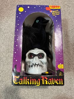 Talking Raven & Talking Boris Halloween Toy in Box