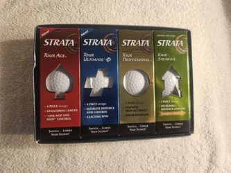 Strata White Golf Balls  -  One Dozen  -  New 