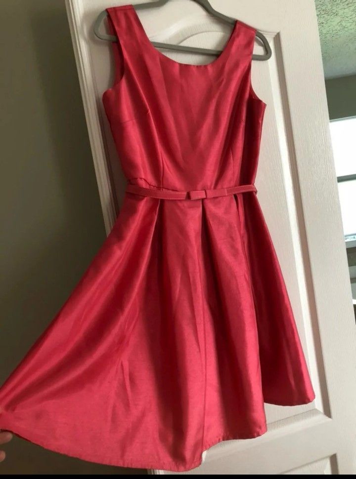 Amanda Charles Hot Pink Silk Dress