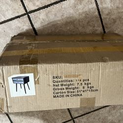 Modern Nightstand / Side Table – 2 Drawer Small Table (New)