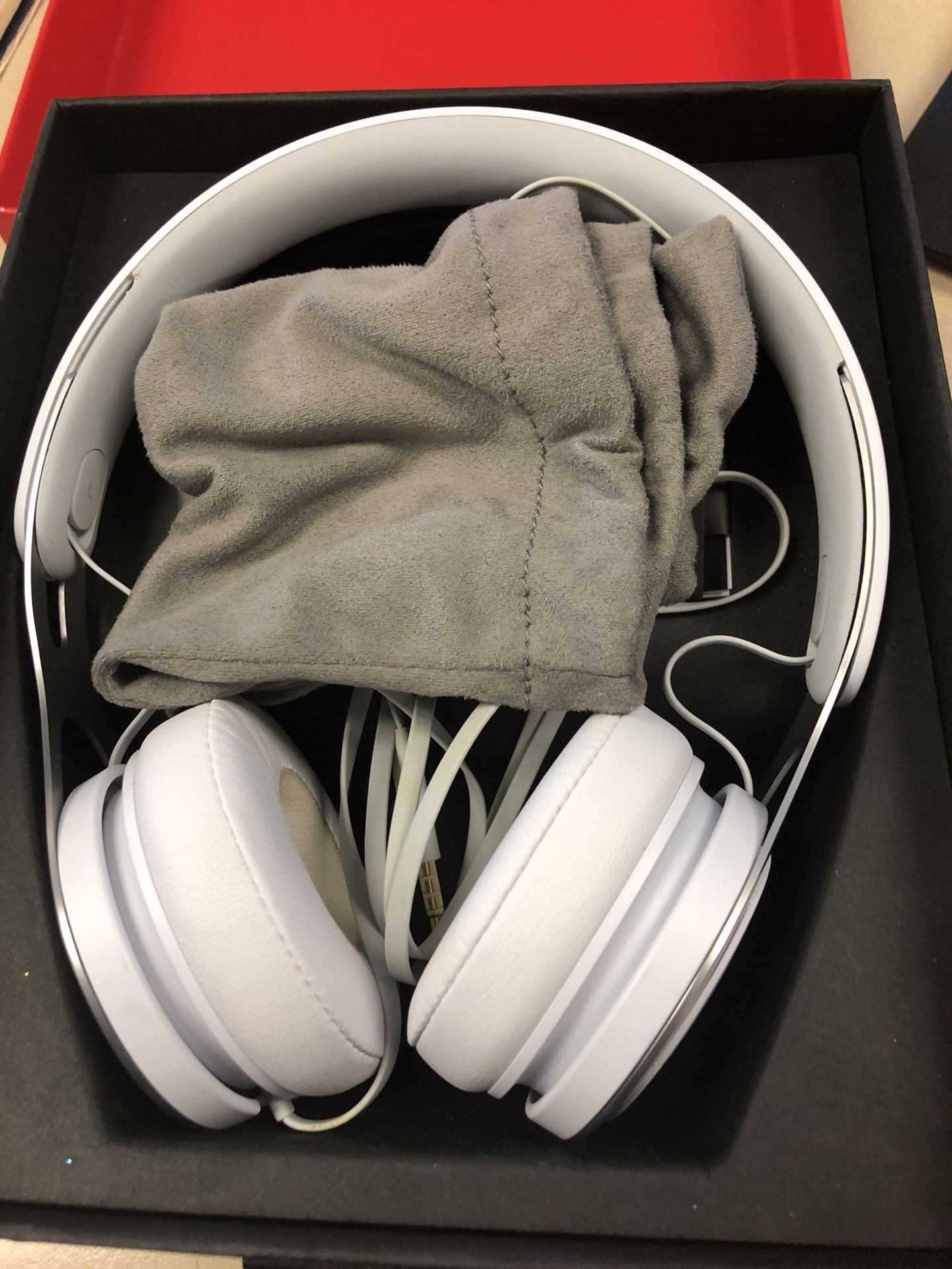 White Beats headphones