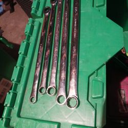Snap On Five Piece SAE Box Ratcheting Wrench Set