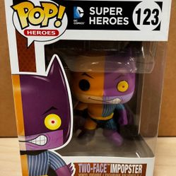 FUNKO POP TWO-FACE INPOPSTER #123 FIGURE DC SUPER HEROES BATMAN