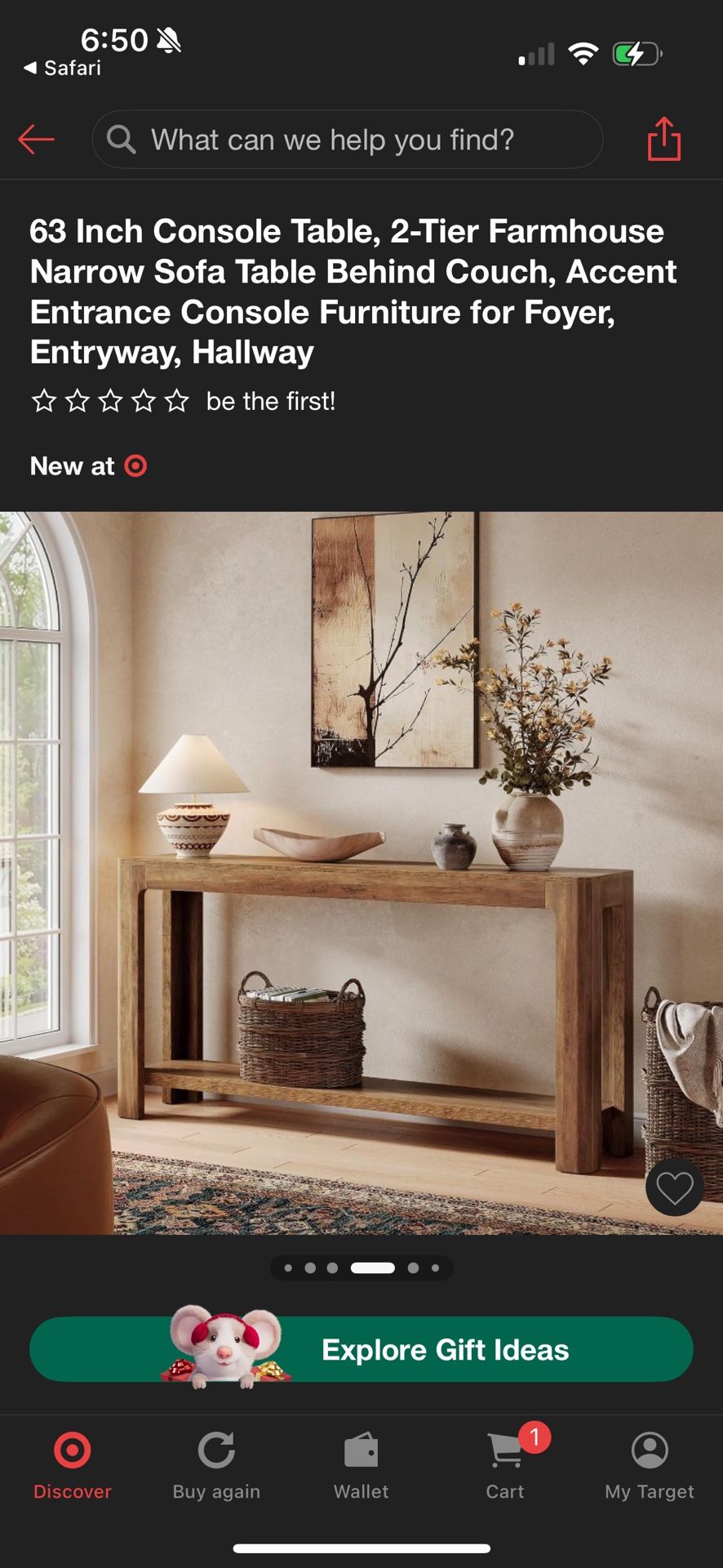 63 Inch Console Table, 2-Tier Farmhouse Narrow Sofa Table Behind Couch, Accent Entrance Console Furniture for Foyer, Entryway, Hallway